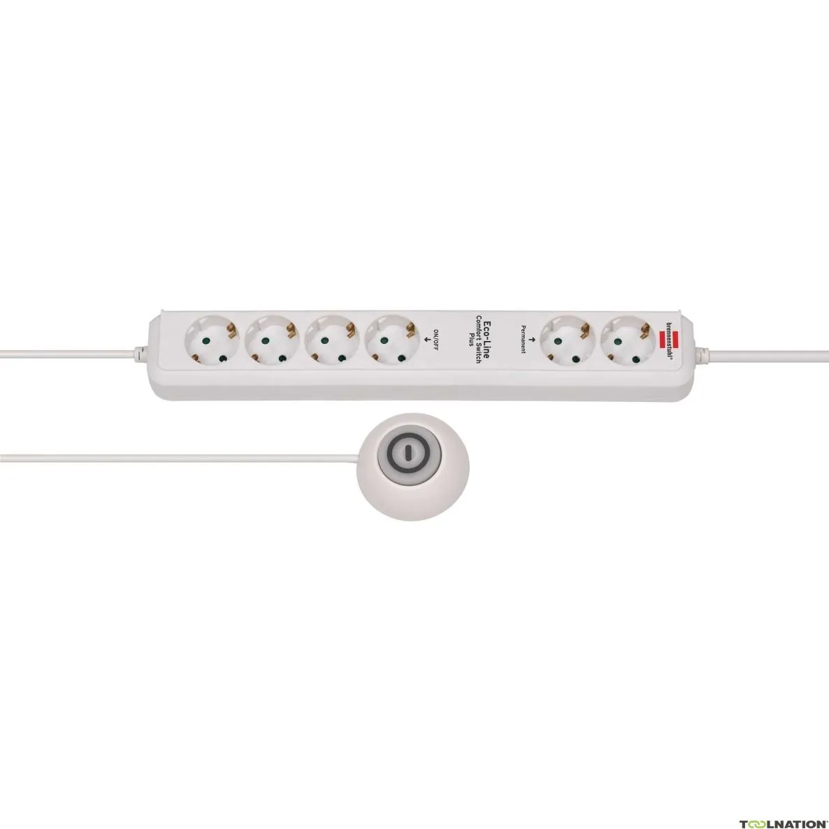 Brennenstuhl 1159560216 Presa Eco-Line Comfort Switch Plus EL CSP 24 a 6 vie bianco 1,5 m H05VV-F 3G1,5 2 permanenti, 4 commutab