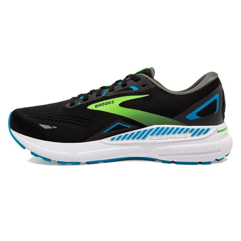 Brooks Adrenaline Gts 23 Nero Azzurro Verde - Scarpe Running Uomo