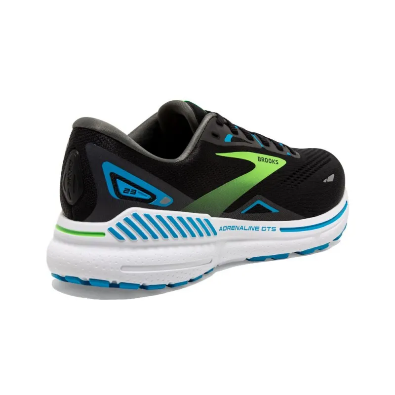 Brooks Adrenaline Gts 23 Nero Azzurro Verde - Scarpe Running Uomo