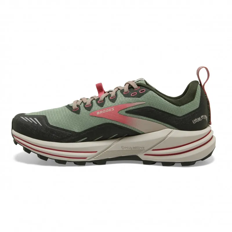 Brooks CASCADIA 16 Scarpe Trail Donna Basil/Duffel Bag/Coral