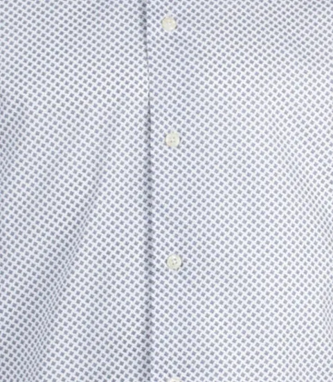 Camicia collo classico regular in cotone microfantasia