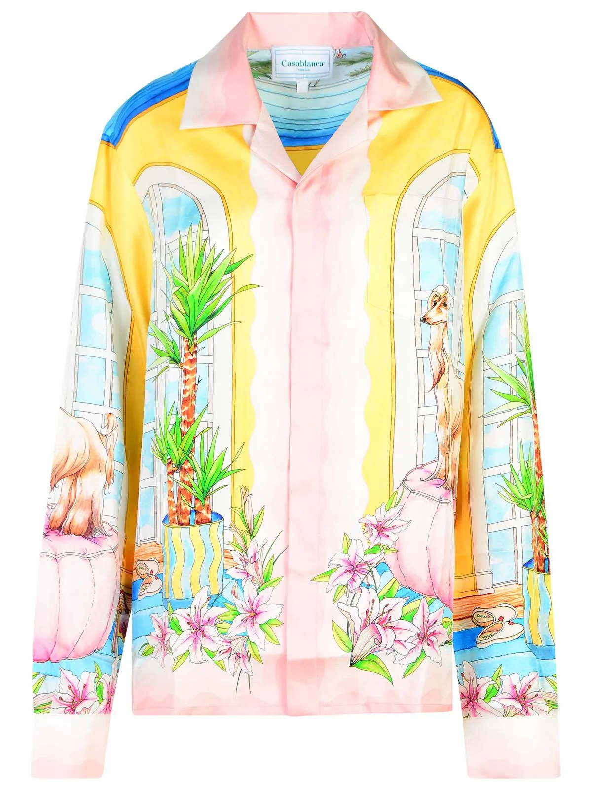 Camicia di seta multicolore Casablanca