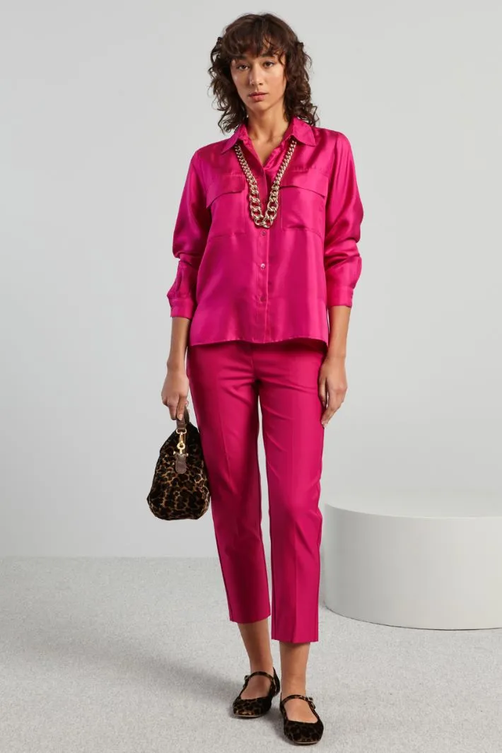 Camicia in twill di seta
