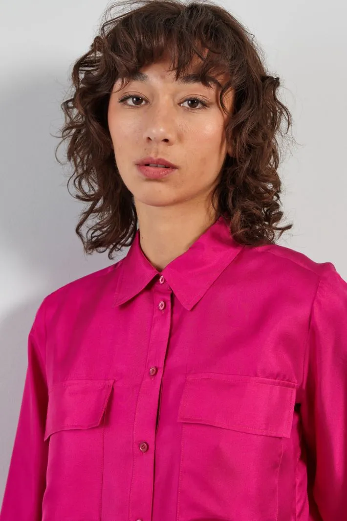 Camicia in twill di seta