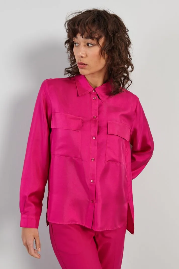 Camicia in twill di seta