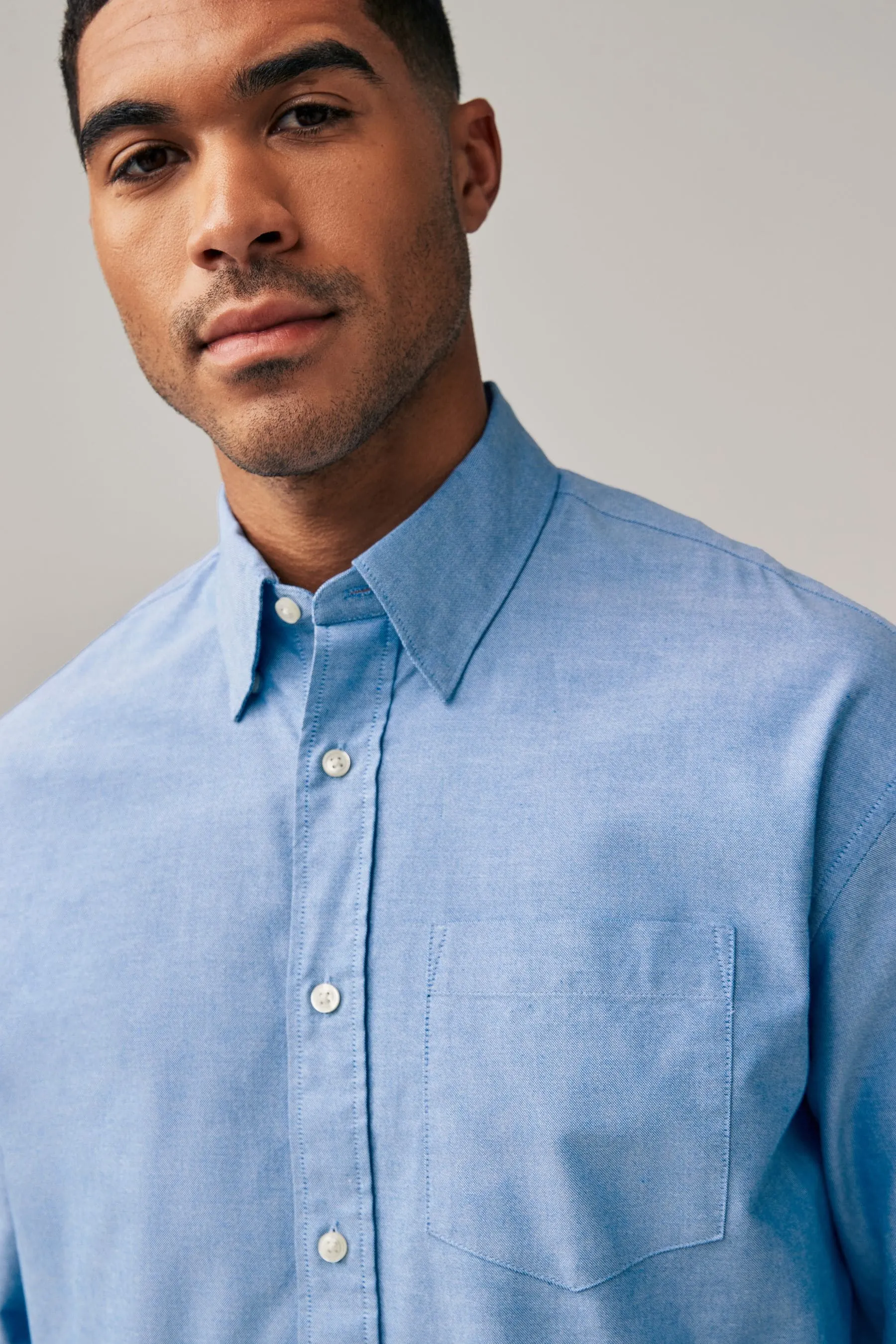 Camicia Manica lunga Oxford comoda