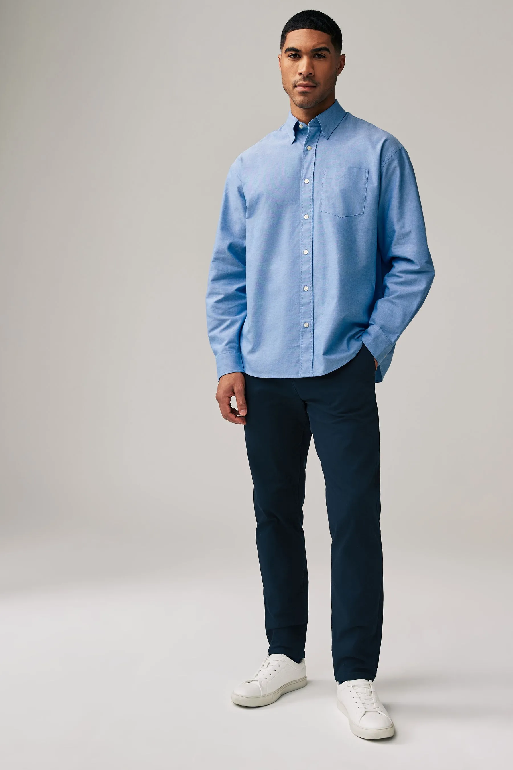 Camicia Manica lunga Oxford comoda