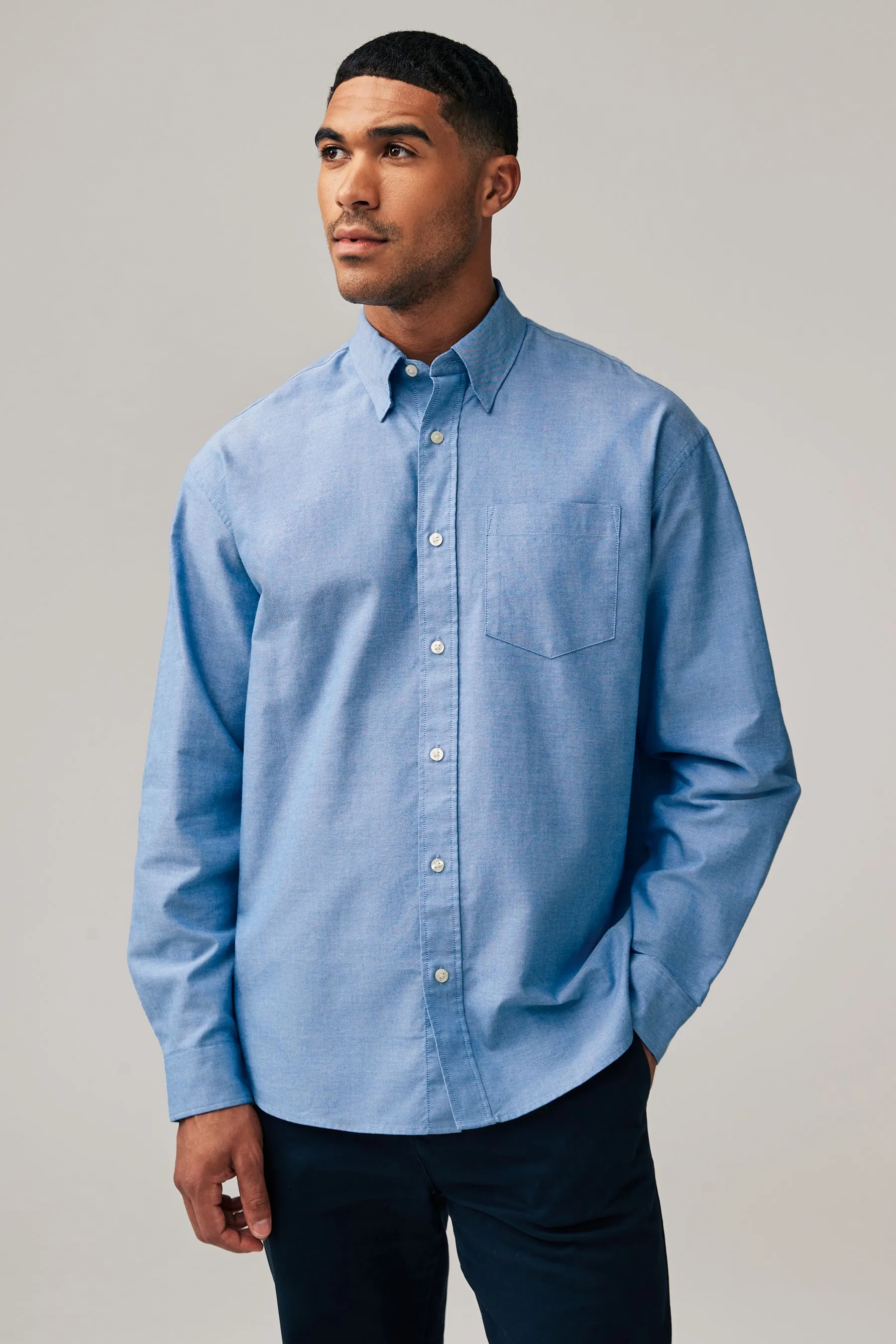 Camicia Manica lunga Oxford comoda