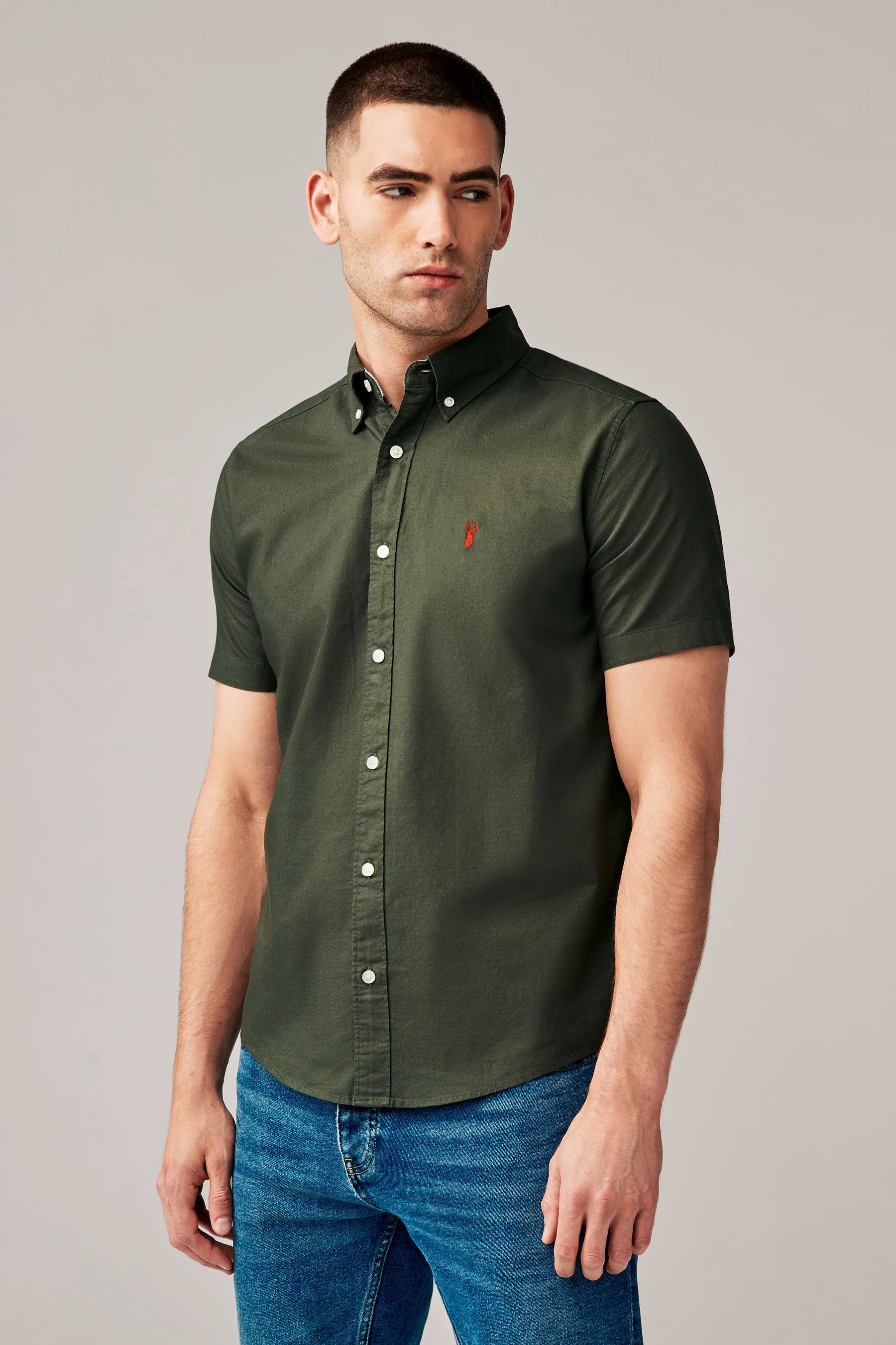 Camicia Oxford a maniche corte