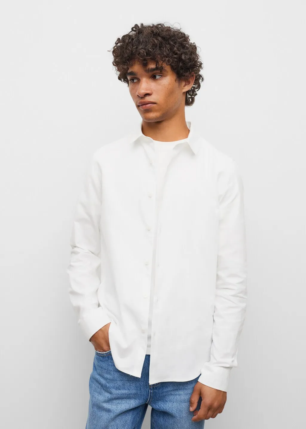 Camicia regular fit Oxford cotone
