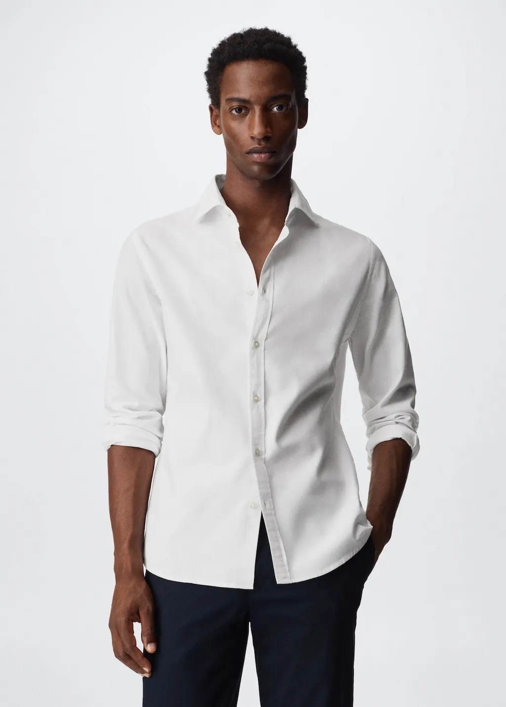 Camicia slim fit tessuto oxford