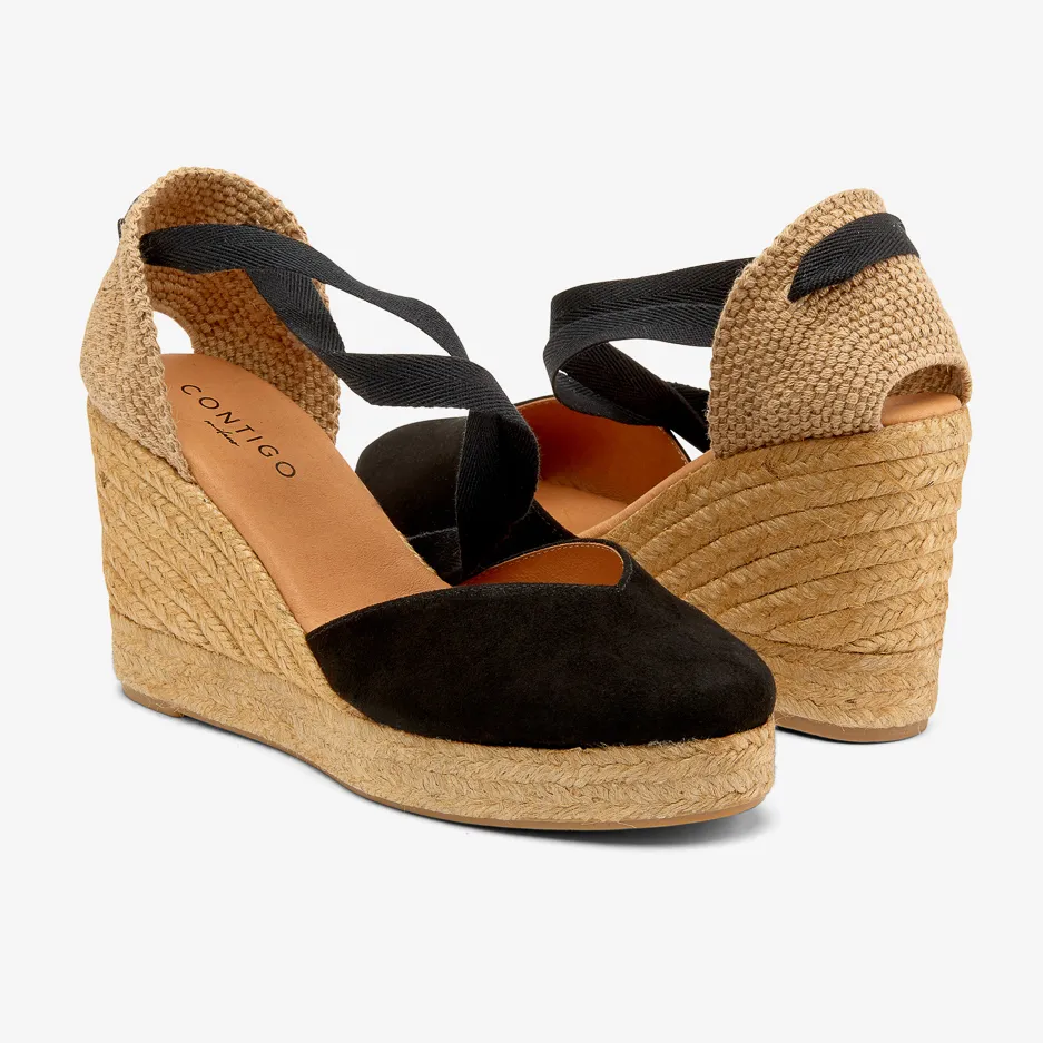 Campesina Lace Up Nera