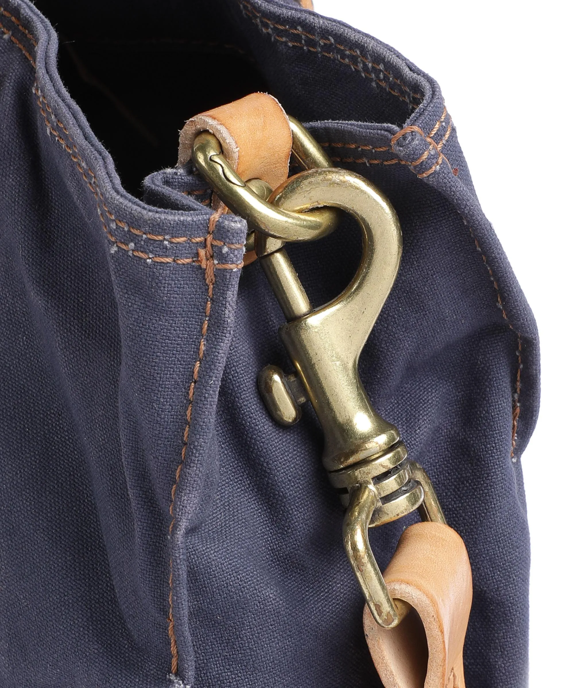  Campomaggi Borsa shopper cotone blu scuro  