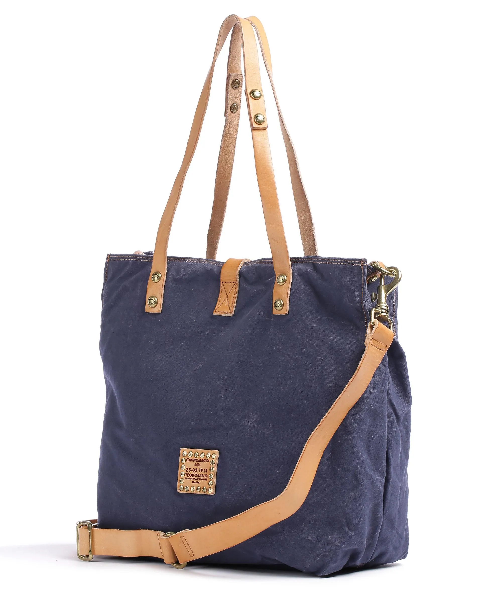  Campomaggi Borsa shopper cotone navy  