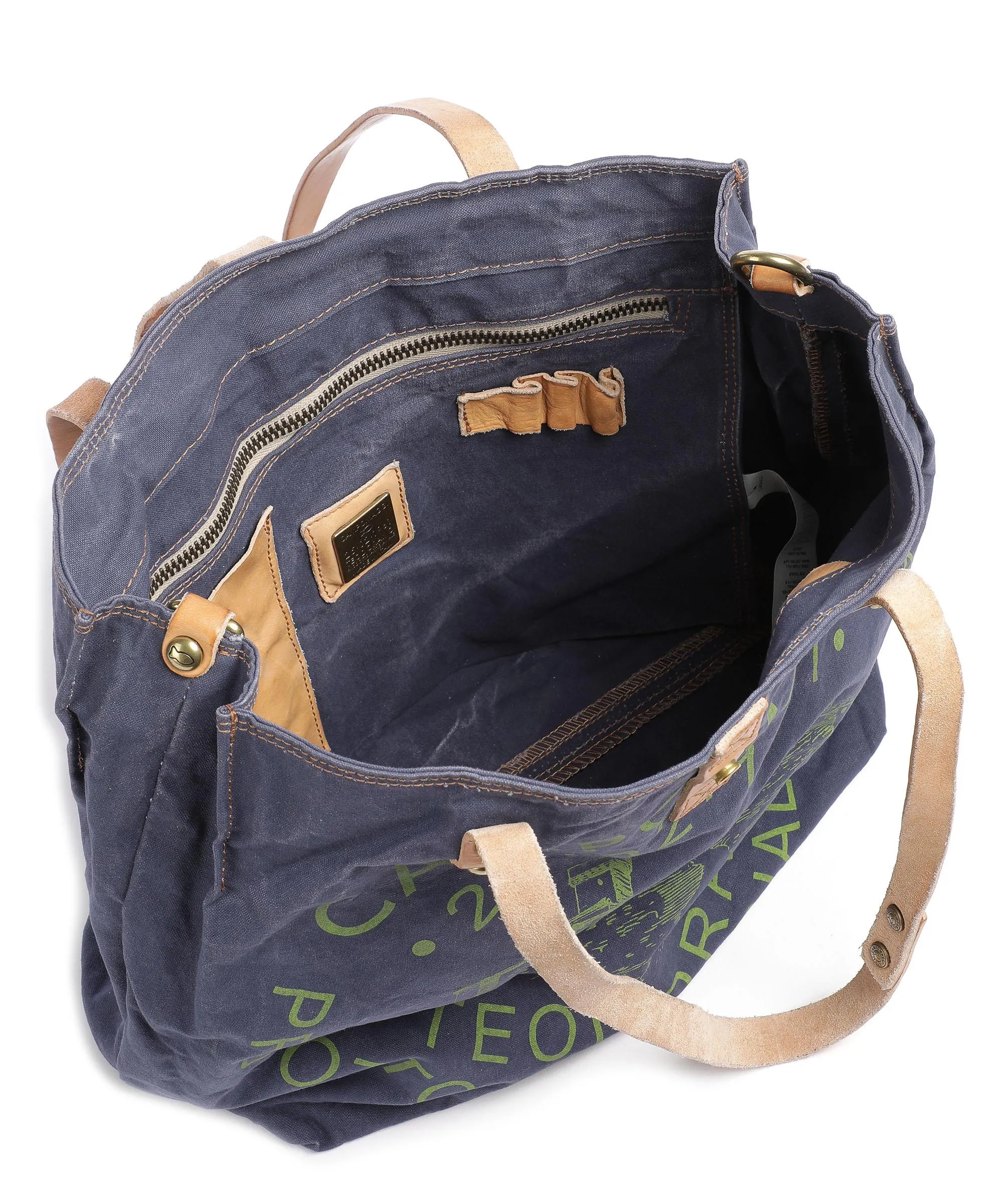  Campomaggi Borsa shopper cotone navy  