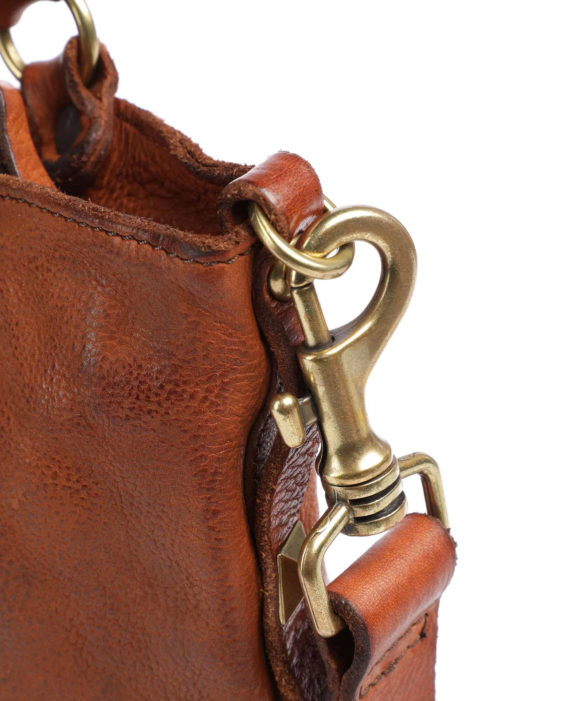  Campomaggi Prestige Borsa a mano pelle di vacchetta grana marrone  