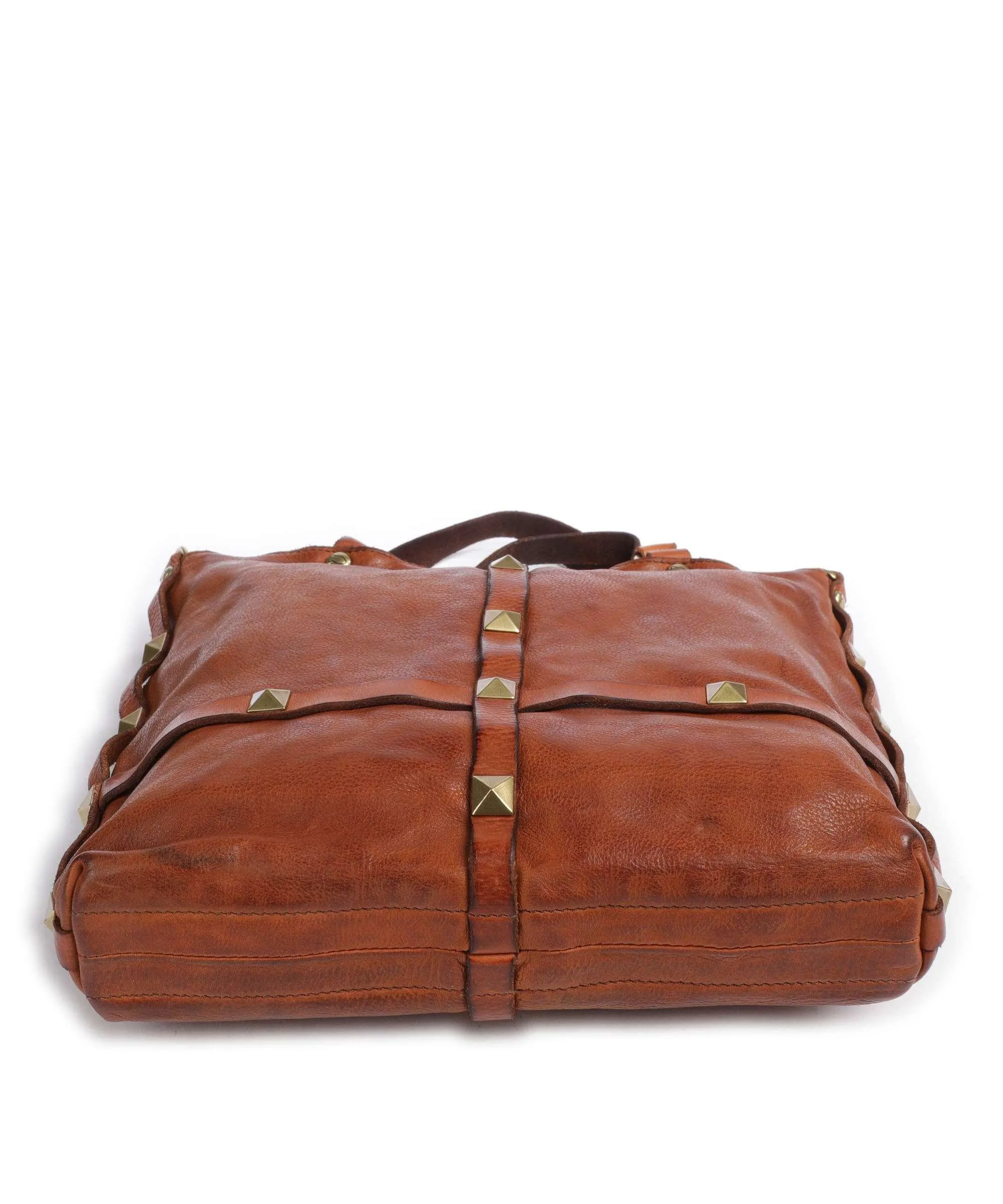  Campomaggi Prestige Borsa a mano pelle di vacchetta grana marrone  