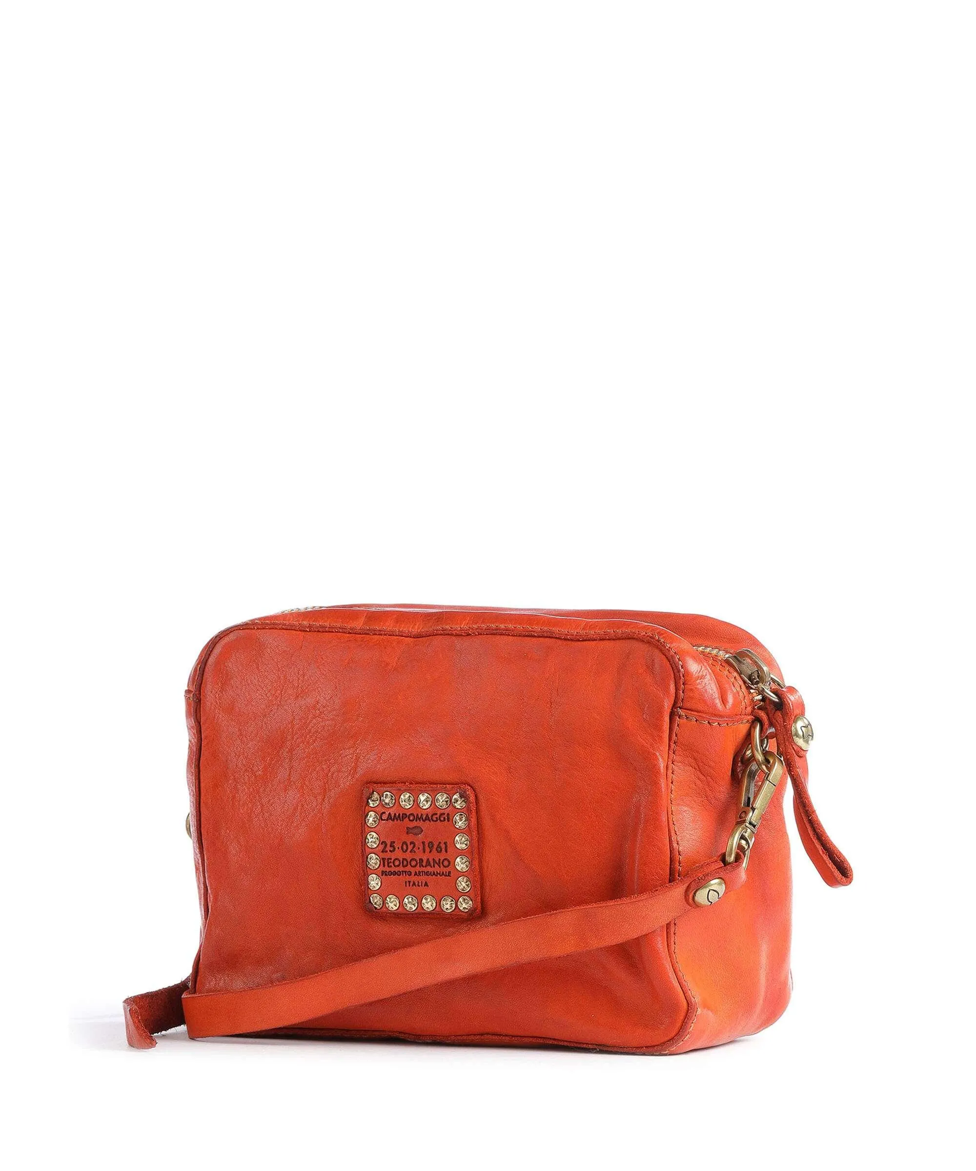 Campomaggi Prestige Borsa a tracolla pelle di vacchetta finemente grana arancio  