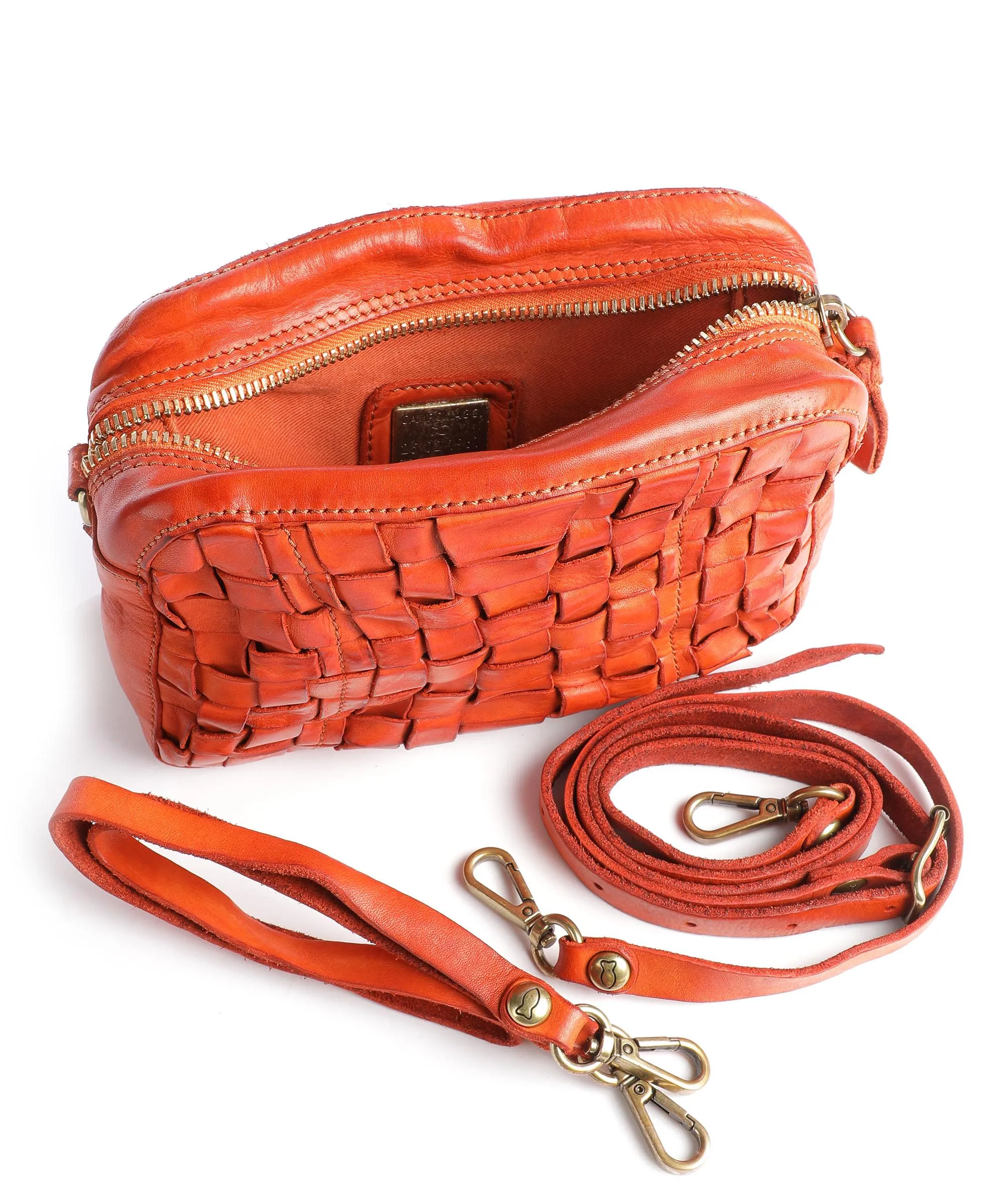  Campomaggi Prestige Borsa a tracolla pelle di vacchetta finemente grana arancio  