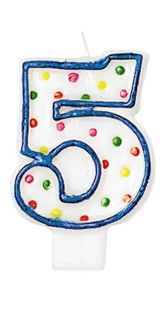Candelina numero 5 a pois