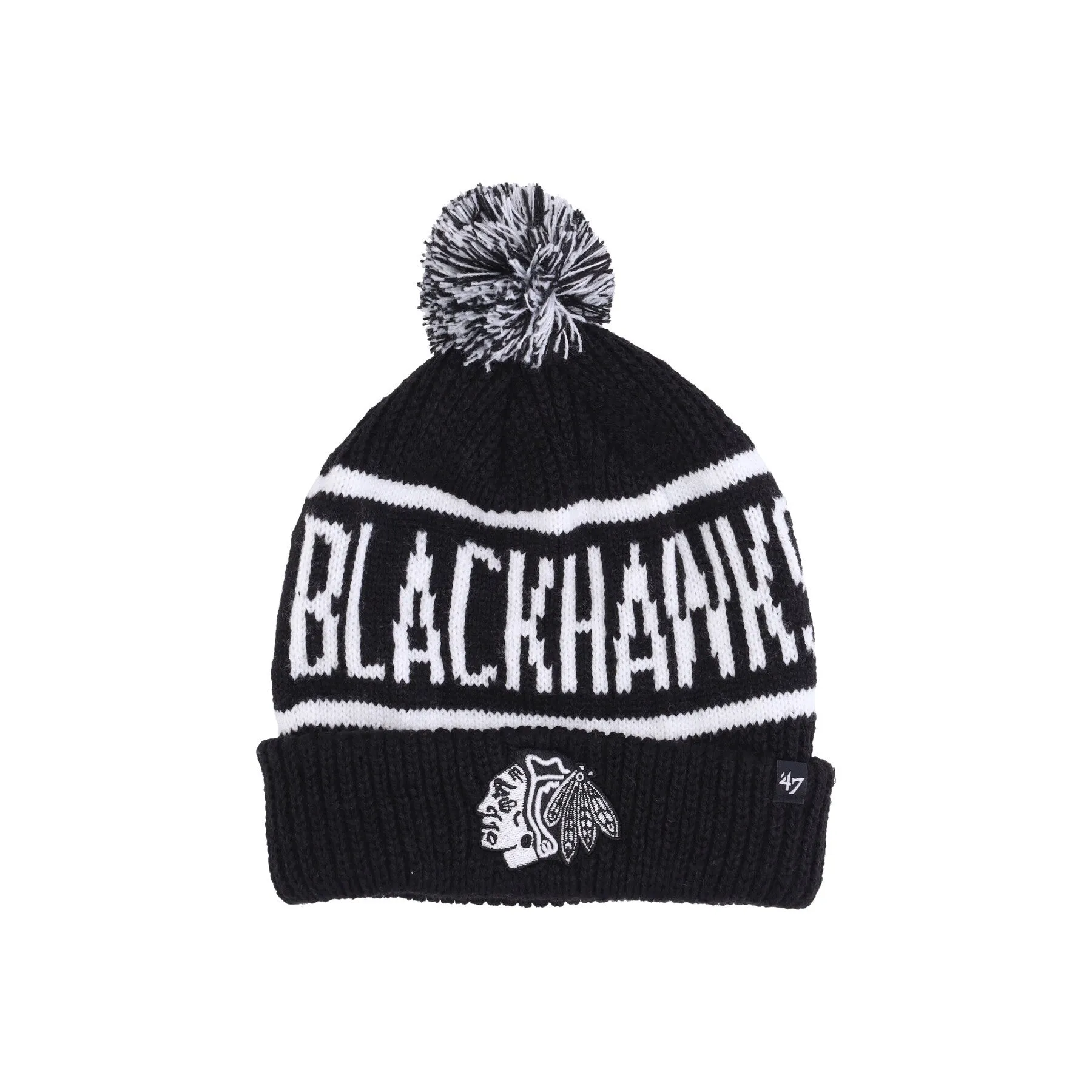 Cappello Pom Pom Uomo Nhl Calgary Pom Beanie Chibla Black