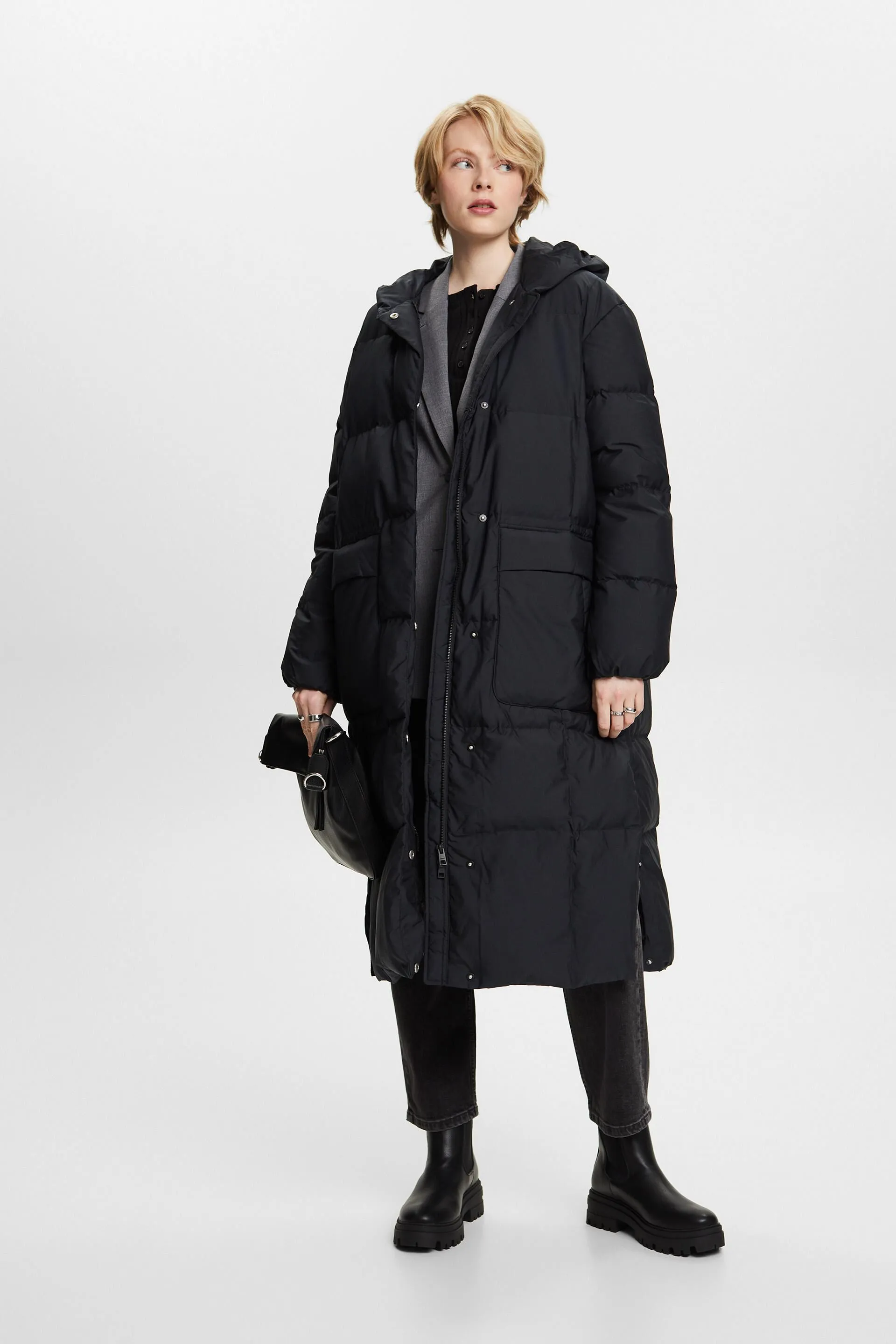 Cappotto a piumino con cappuccio