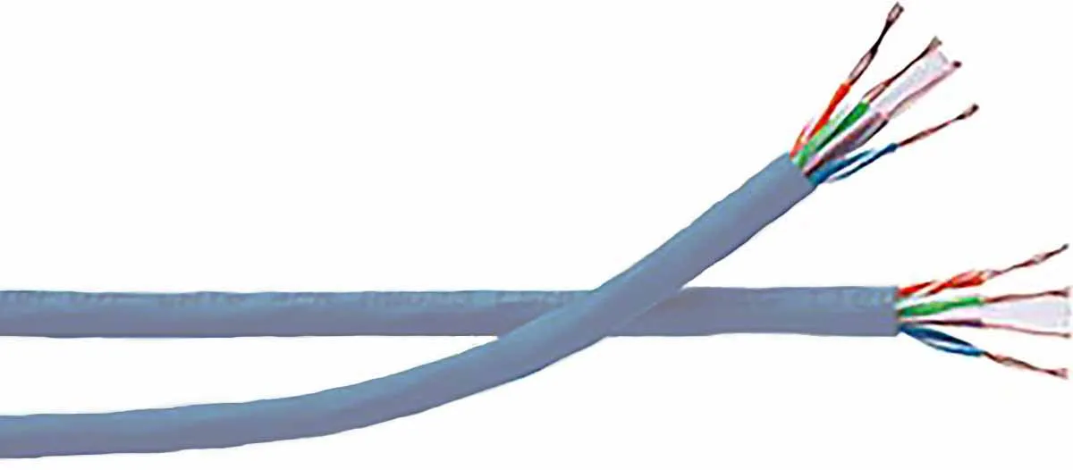 Cavo Ethernet Cat6 (U/UTP) Belden, guaina in PVC col. Grigio, L. 100m, Senza terminazione