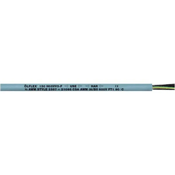Cavo industriale multipolare non schermato a 4 cond. 0,75 mm², 18 AWG, 500 V, Ø7.2mm, L. 100m