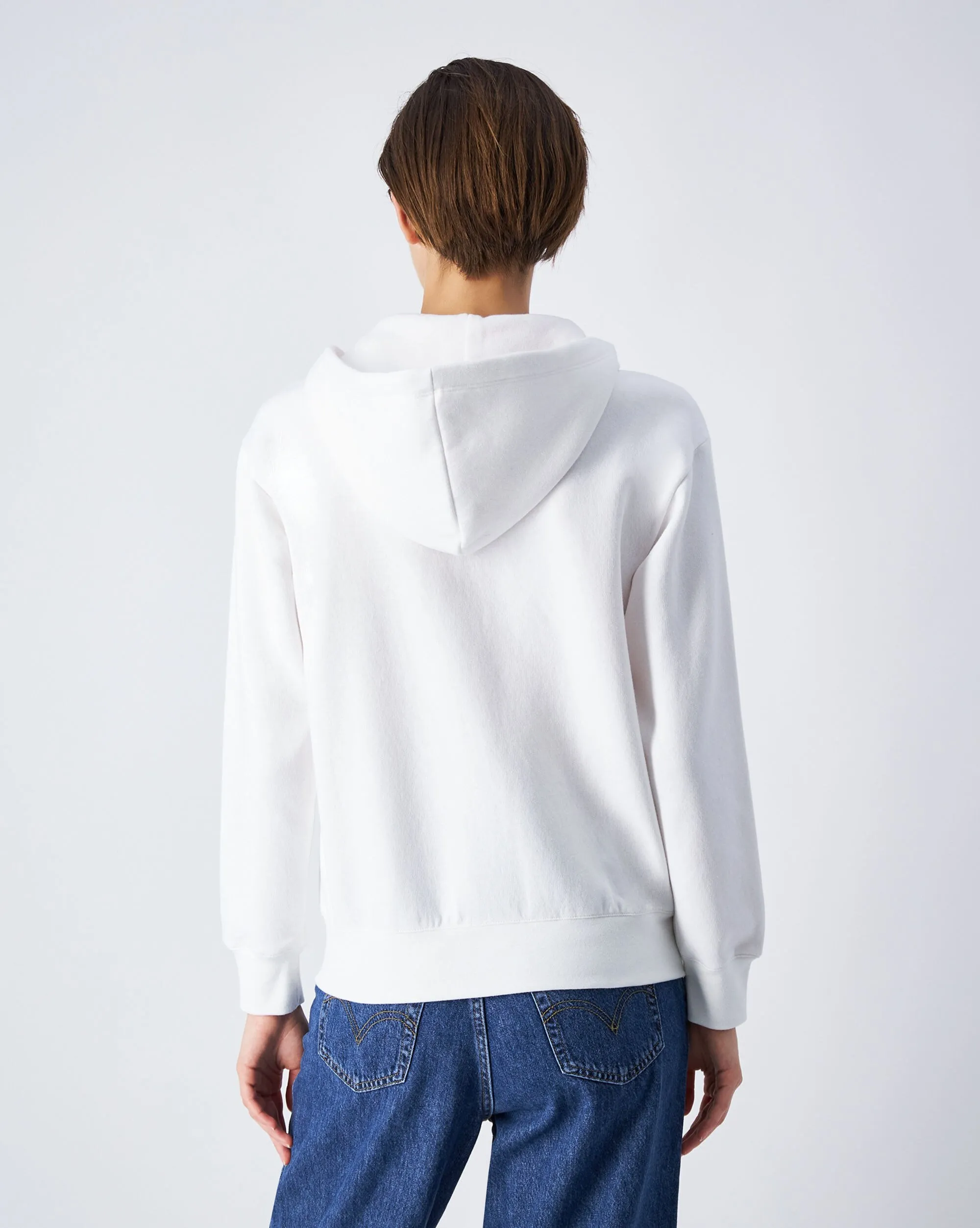 Champion Felpa Con Cappuccio Full Zip Color Punch Bianco Donna
