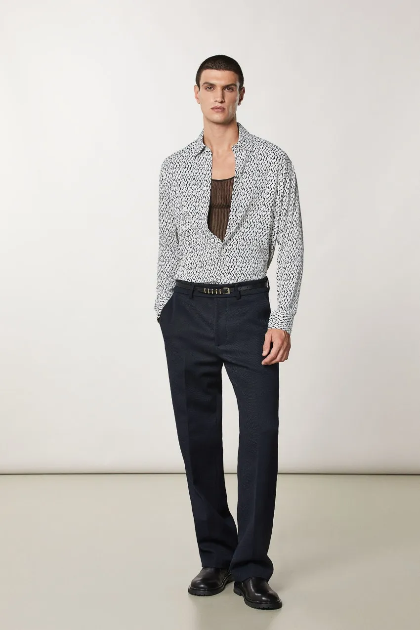 Chemise ample en sergé de viscose