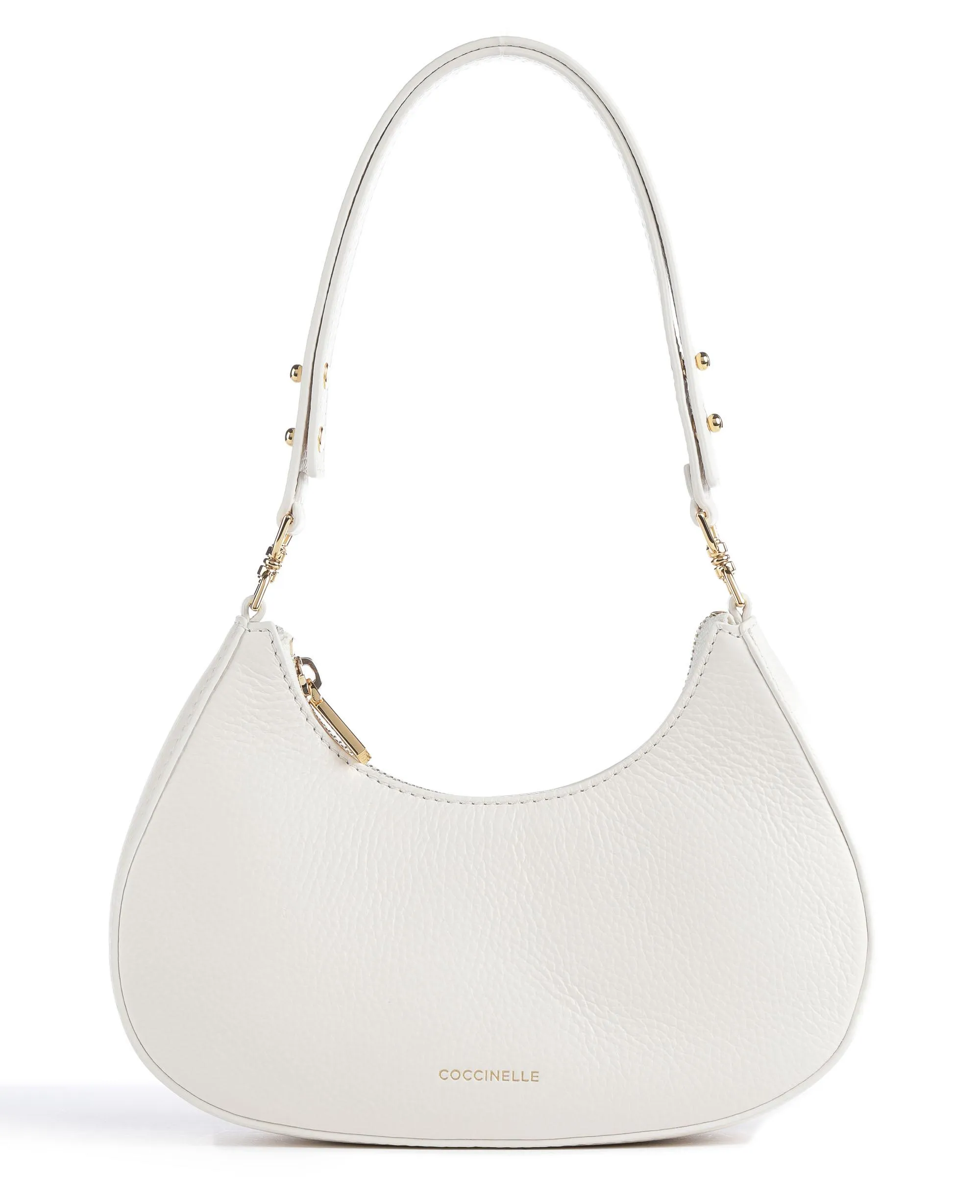  Coccinelle Carrie Borsa a spalla pelle granulata bianco  
