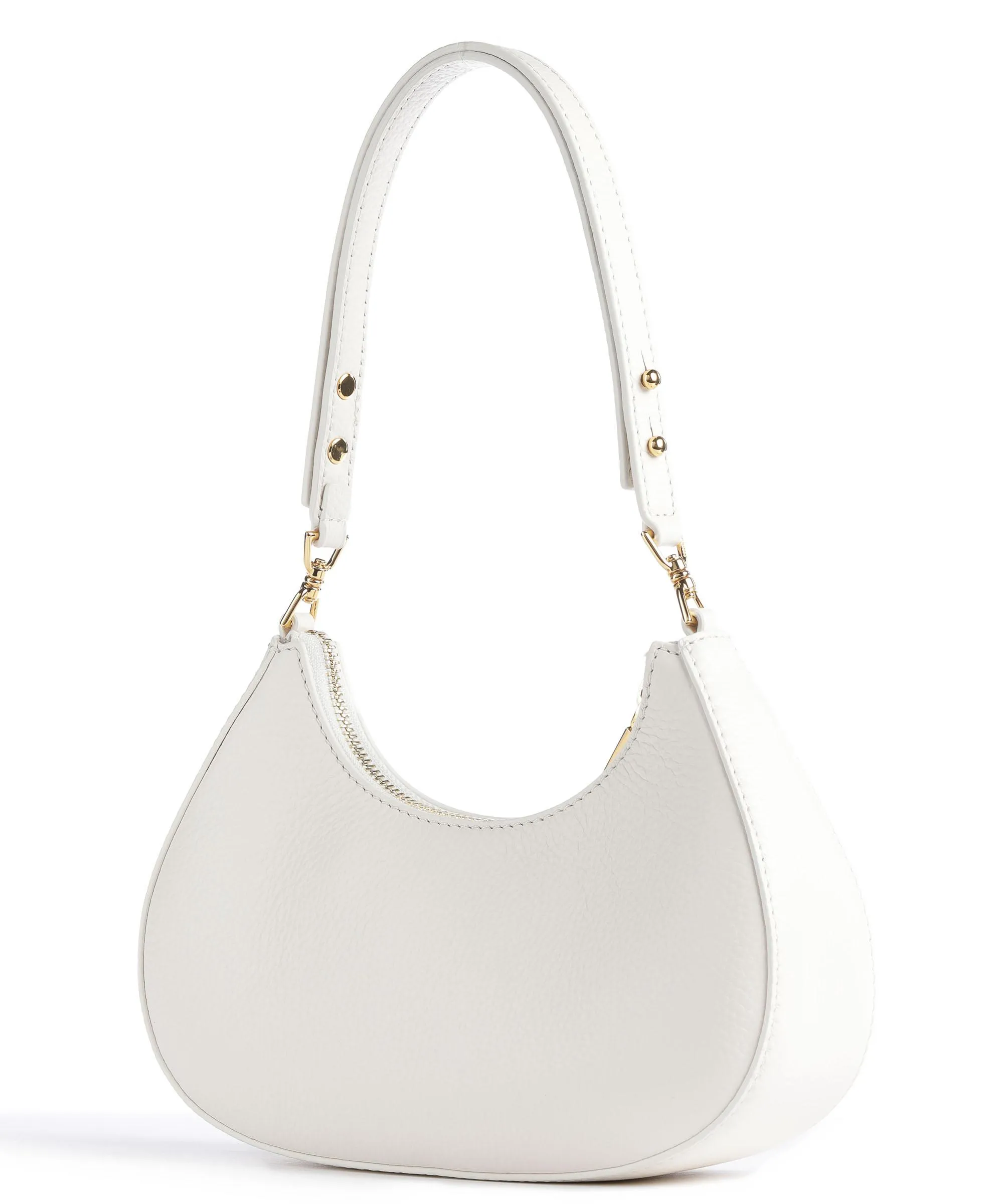 Coccinelle Carrie Borsa a spalla pelle granulata bianco  