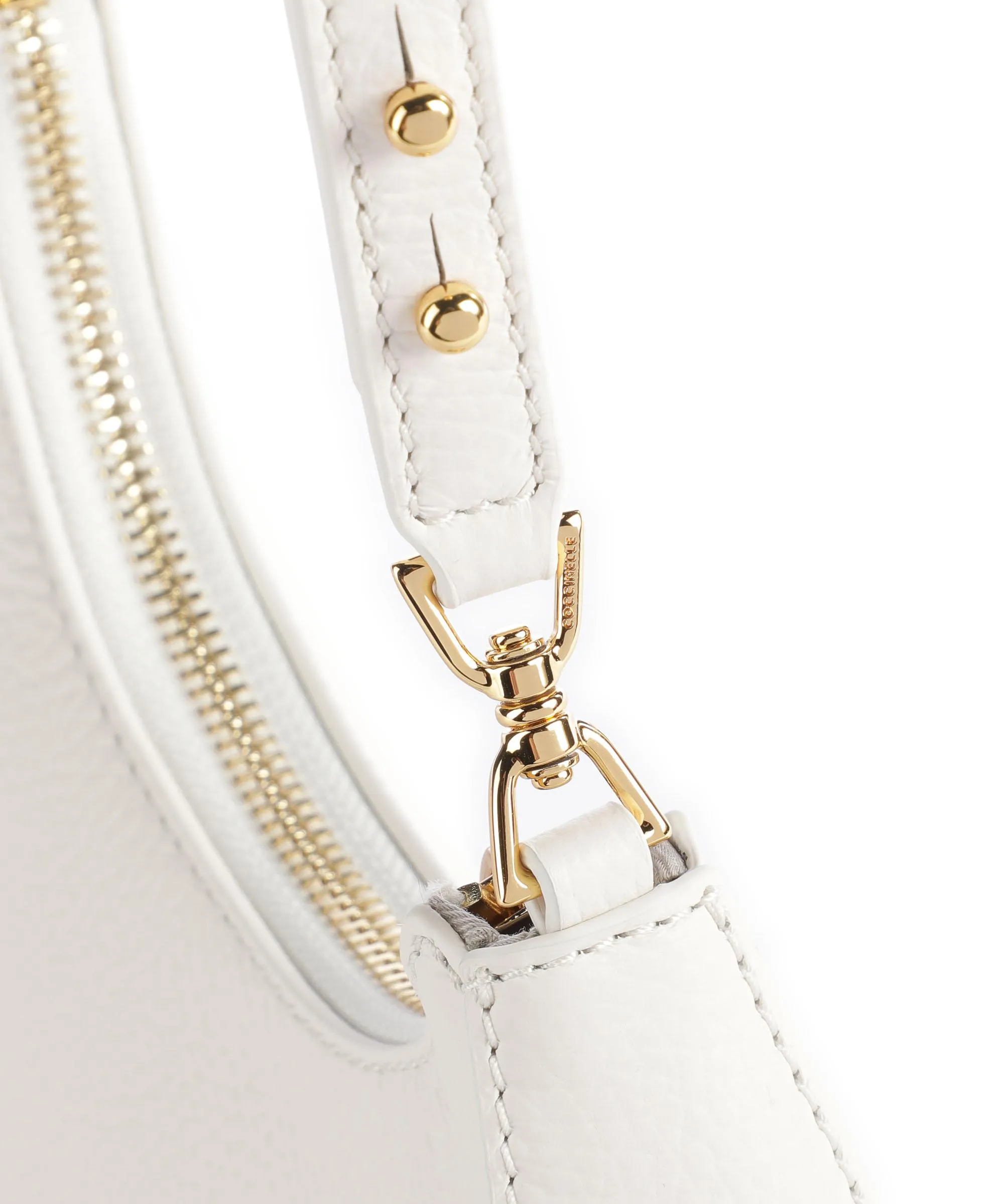  Coccinelle Carrie Borsa a spalla pelle granulata bianco  