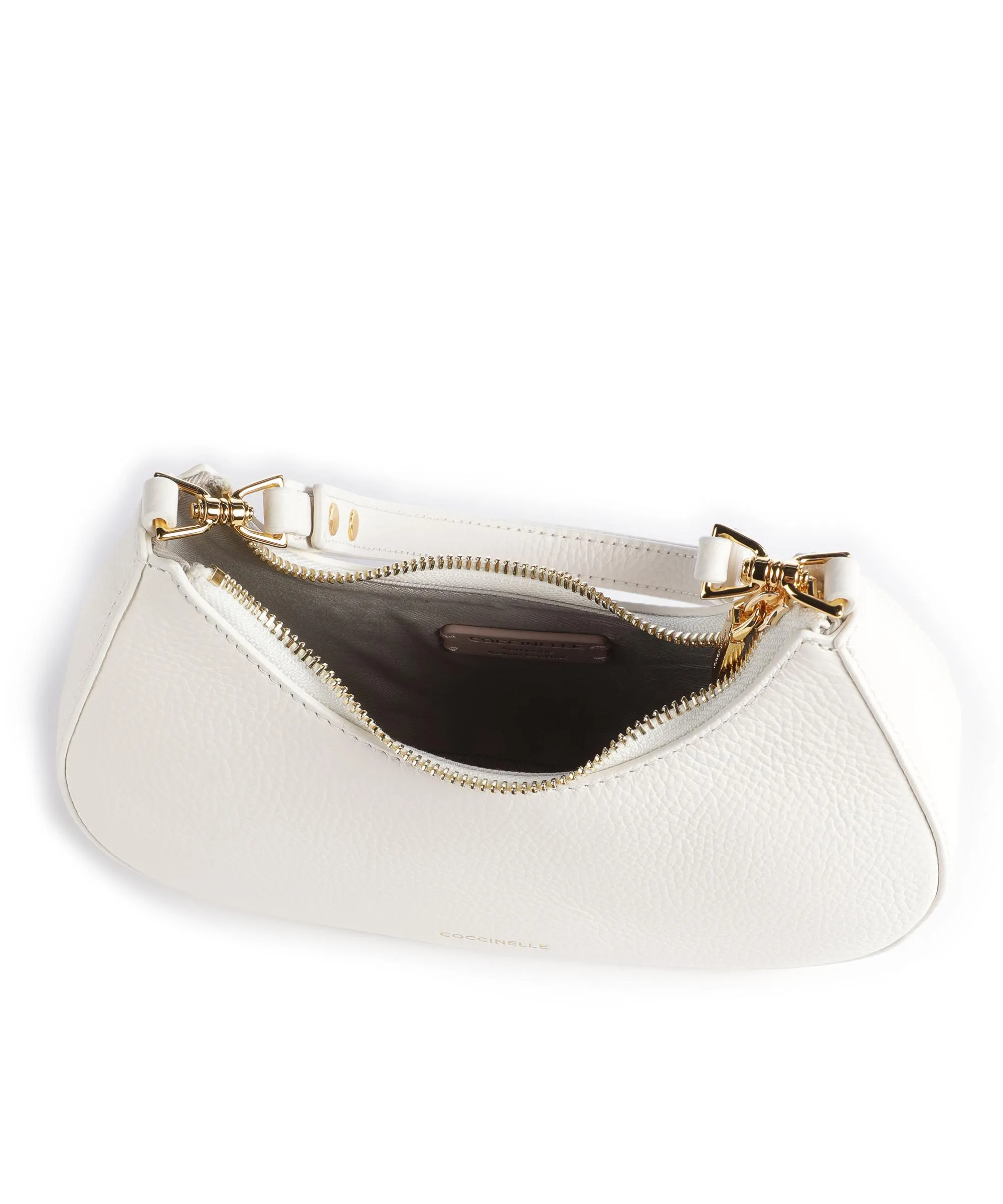  Coccinelle Carrie Borsa a spalla pelle granulata bianco  