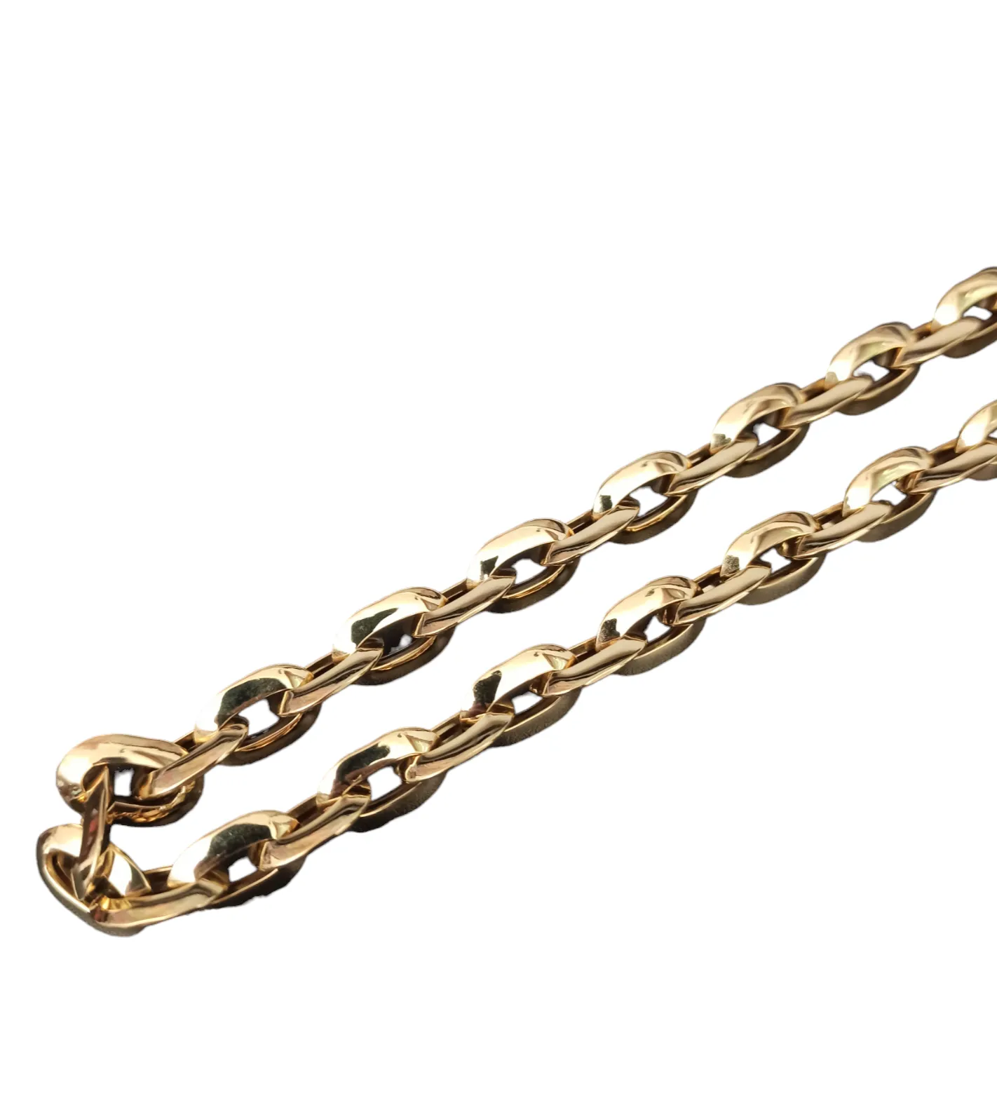 Collana catena rolò grande in oro giallo