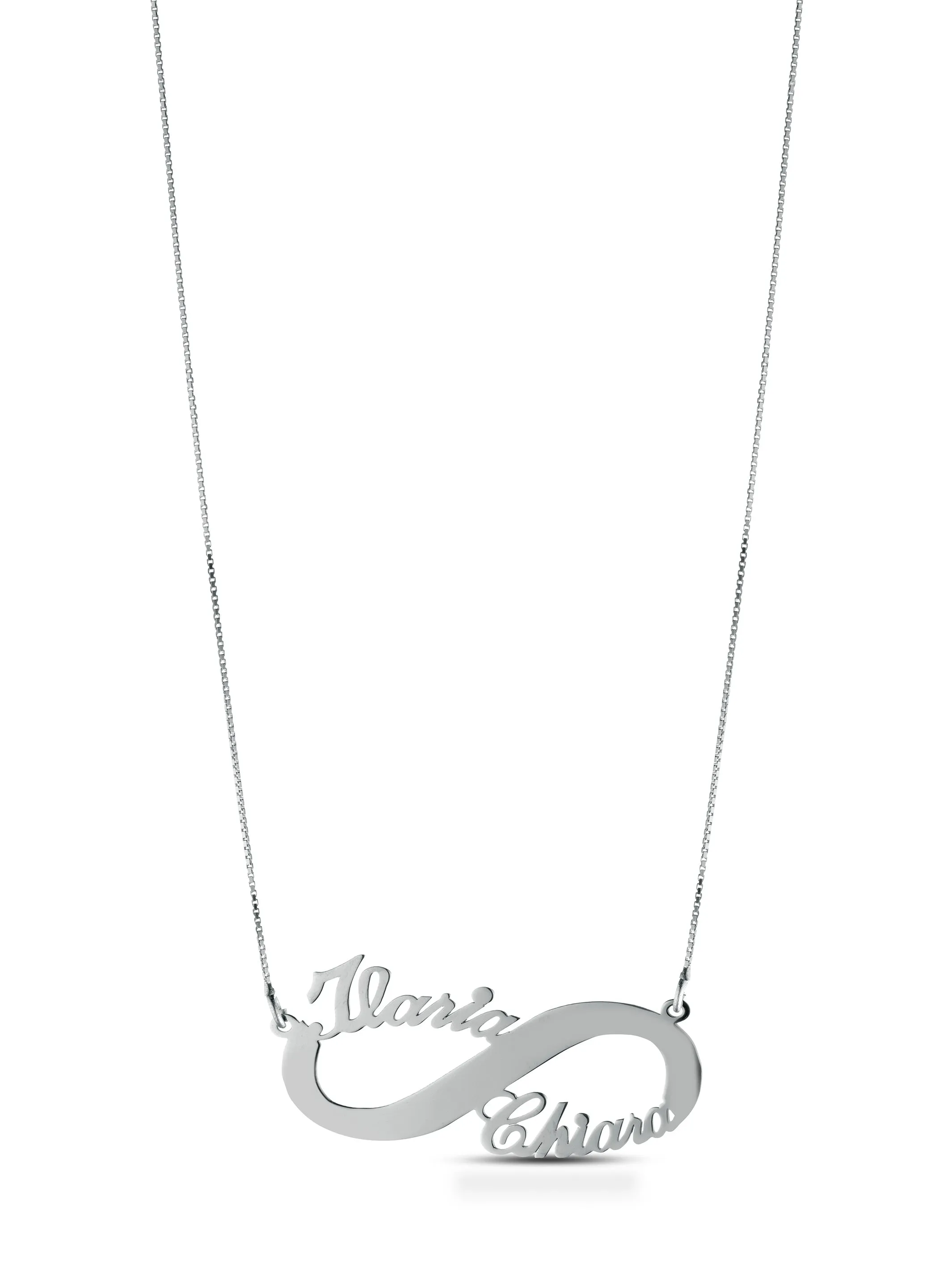 Collana in Oro Bianco Personalizzata con Nome