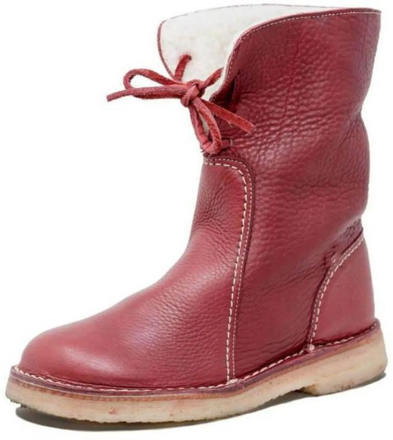 Comemore Women New Casual Snow Boots Autumn Winter Retro Women Boot Fashion Plush Lace Up Flat Warm Ankle Boots Zapatos