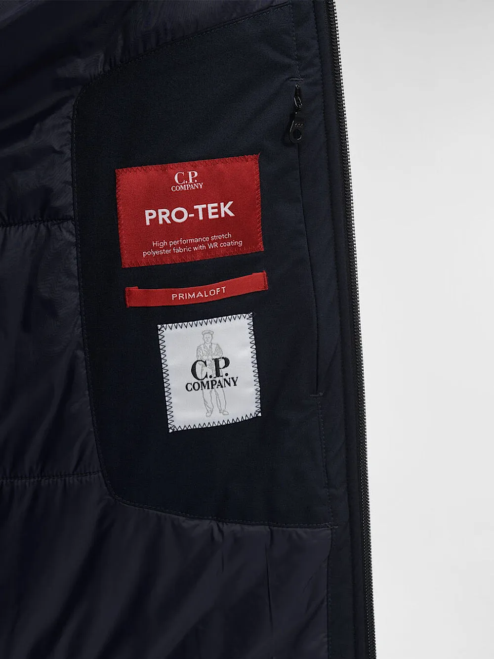CP Company Giacca imbottita blu navy con cappuccio