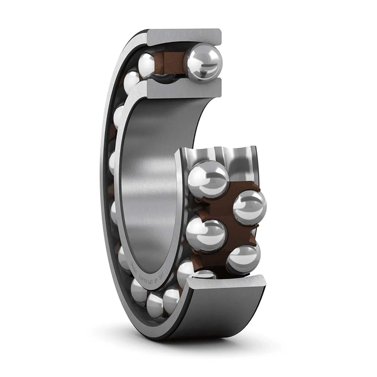 Cuscinetto a sfera Cuscinetto a sfere autoallineante SKF in Acciaio, 2 file, Ø int. 25mm, Ø est. 52mm, Largh. guida 18mm