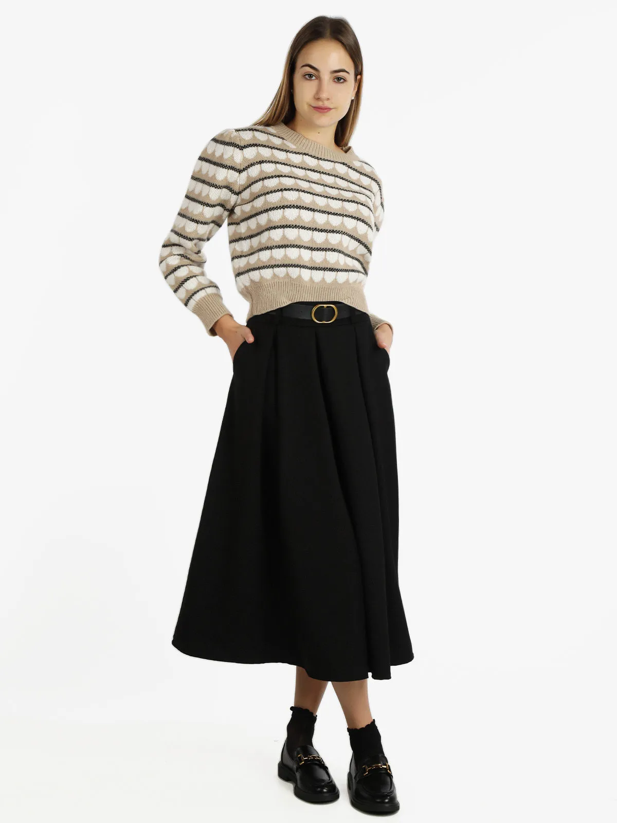 Daystar Jupe midi avec ceinture