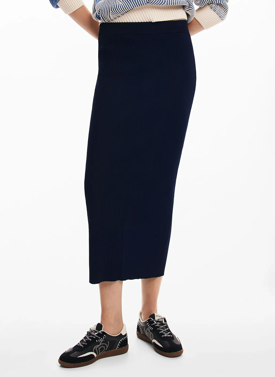  DESIGUAL   Gonna longuette in maglia | Blu