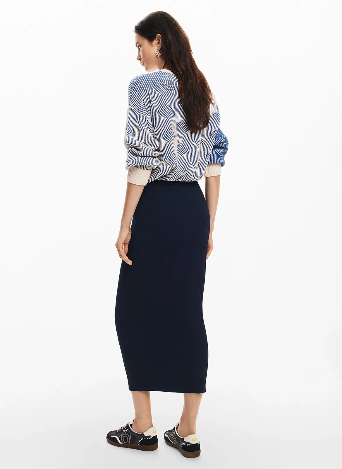  DESIGUAL   Gonna longuette in maglia | Blu