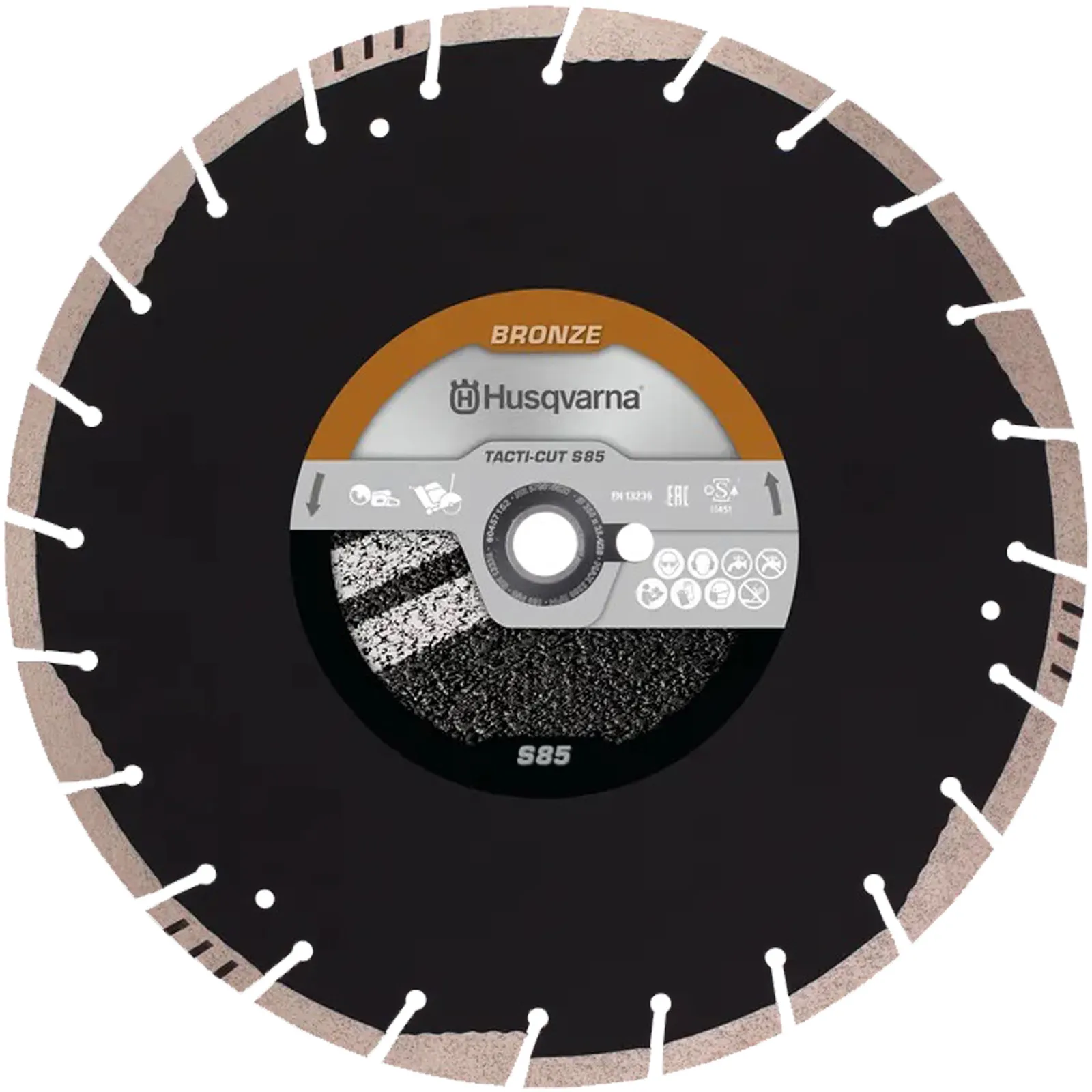 Disco Diamantato 300 350 400mm HUSQVARNA Segmentato Asfalto TACTI-CUT S85 Bronze