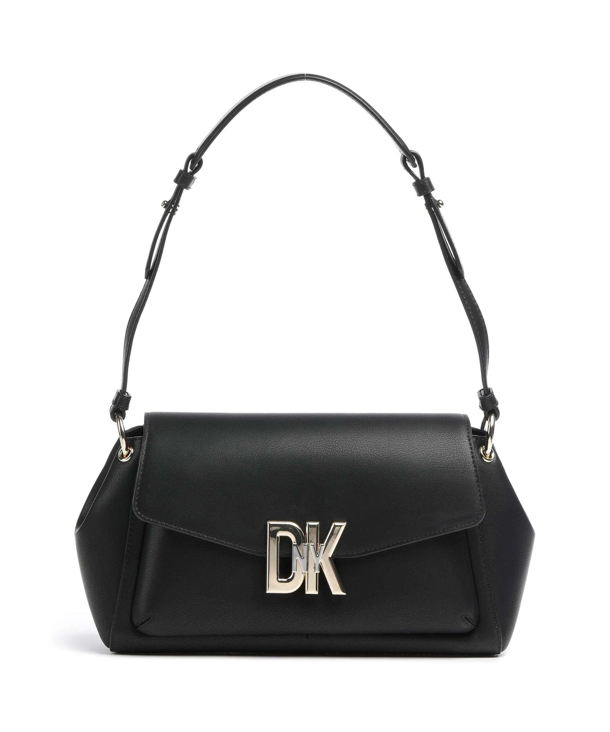  DKNY Milano Downtown Borsa a spalla pelle di vacchetta finemente grana nero  