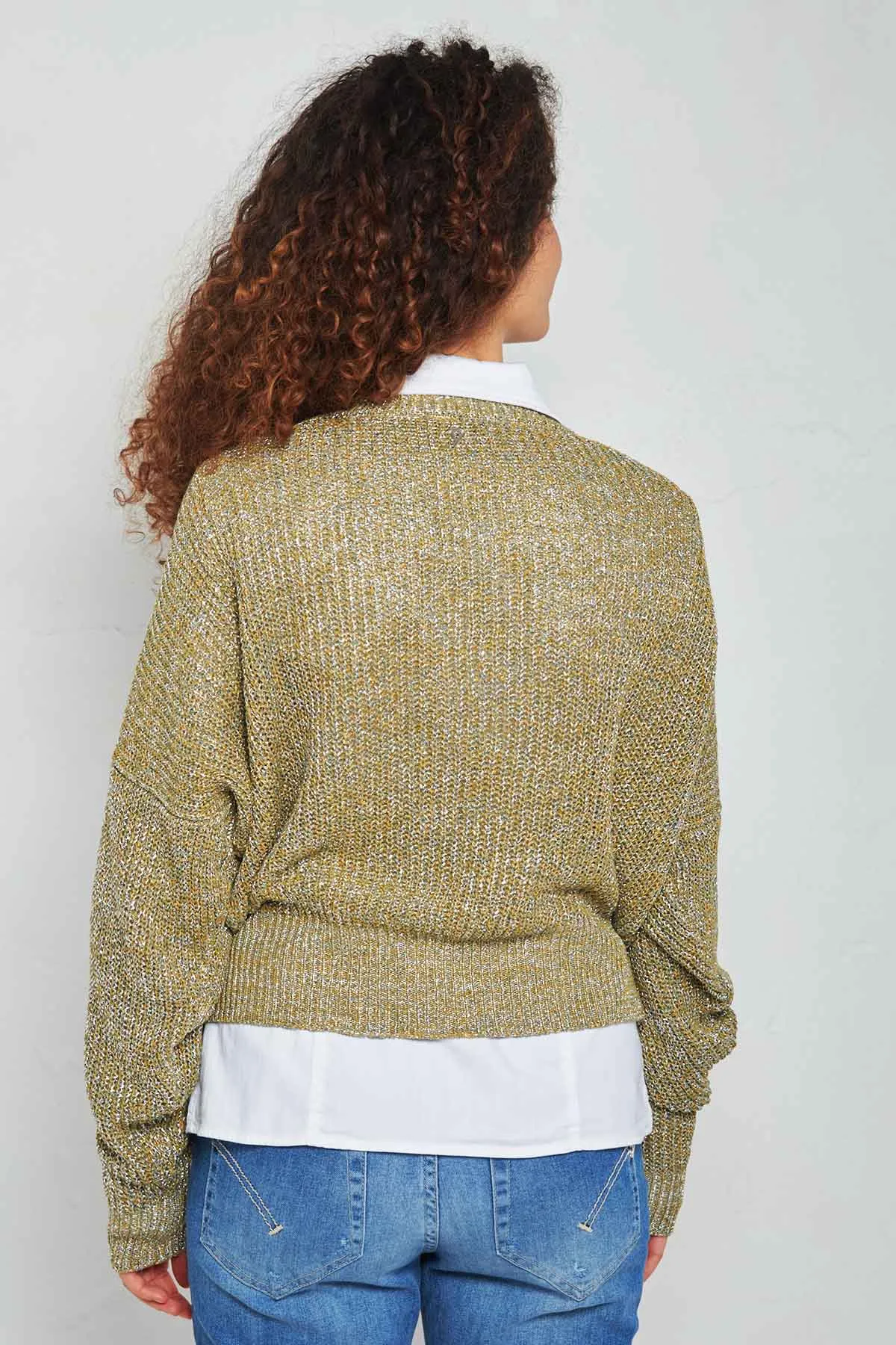 DONDUP Maglia girocollo in viscosa con lurex