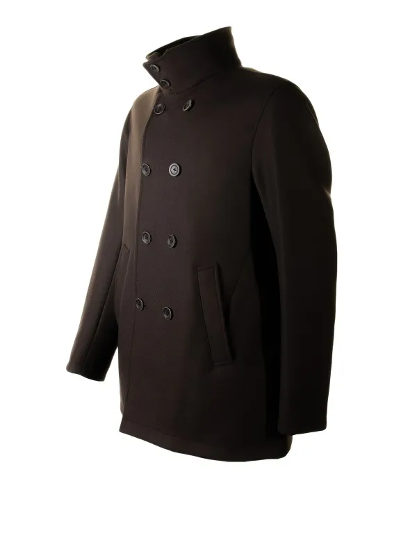 Double-breasted wool coat