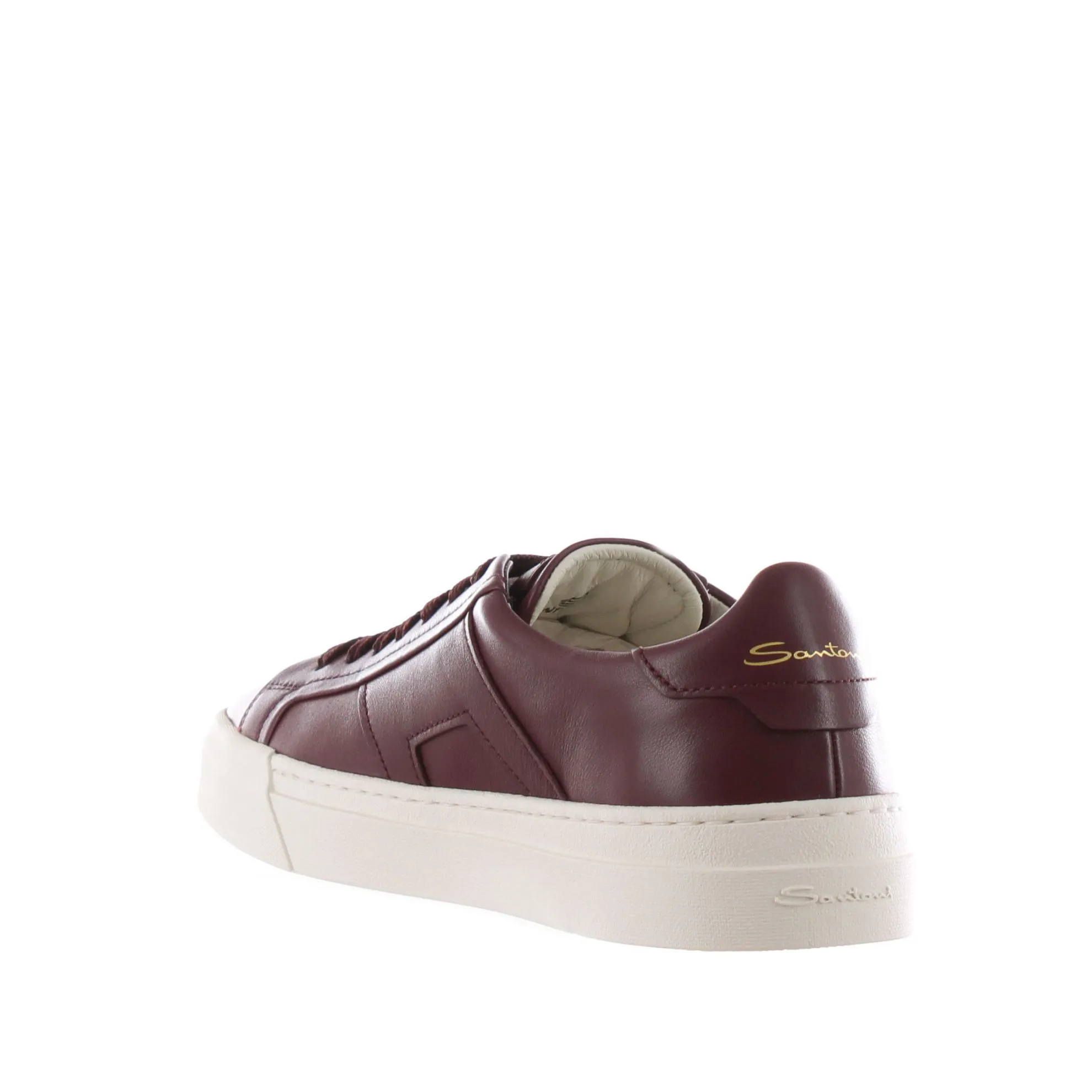 Double buckle sneaker in pelle