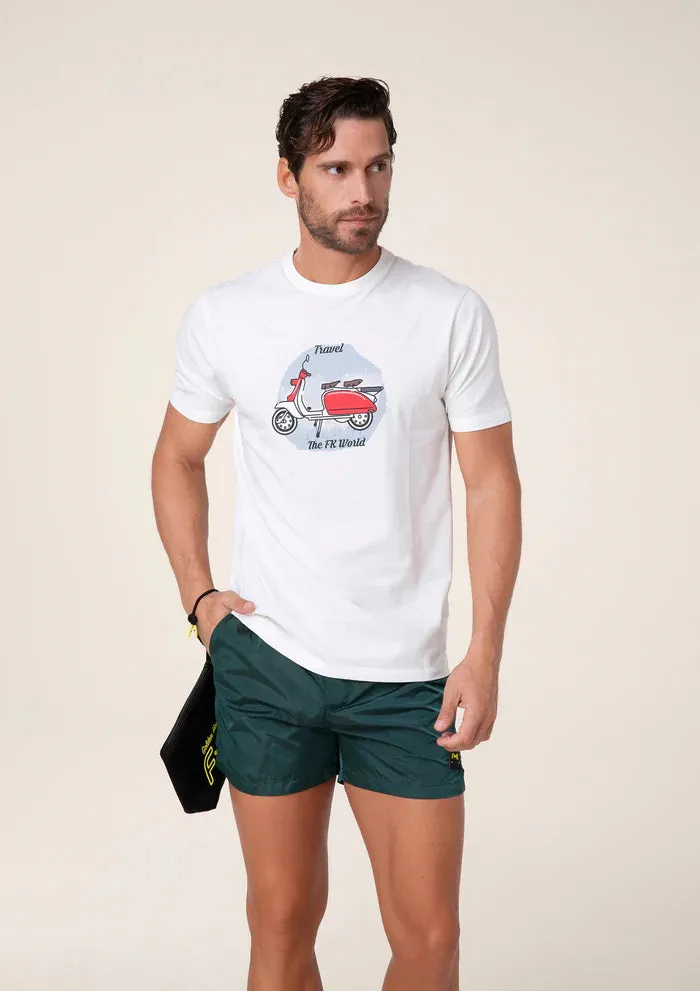 EFFEK T-SHIRT BIANCA CON GRAFICA