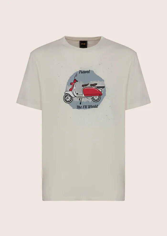 EFFEK T-SHIRT BIANCA CON GRAFICA
