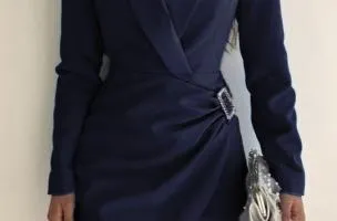 Elegante mini abito Farna, blu scuro
